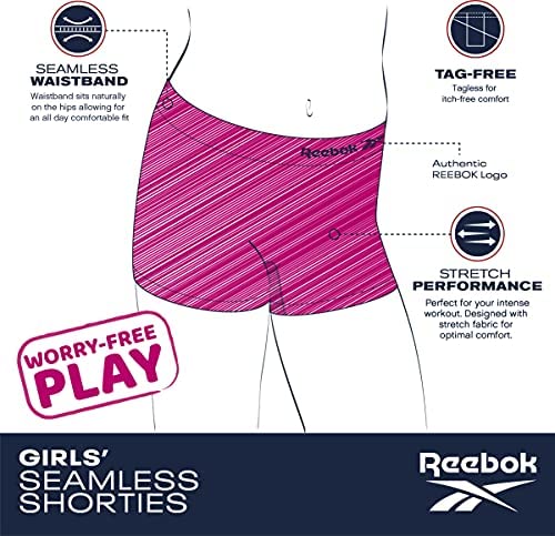 Reebok Girls Active Seamless Cartwheel Shorts 4 Pack