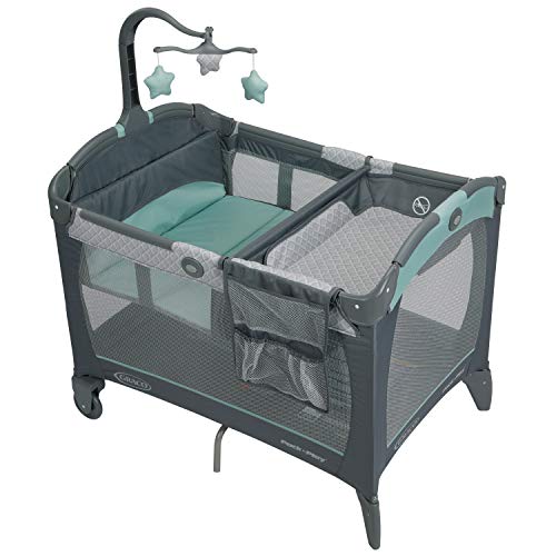 Graco Pack and Play Change 'n Carry Playard | Includes Portable Changing Pad, Manor