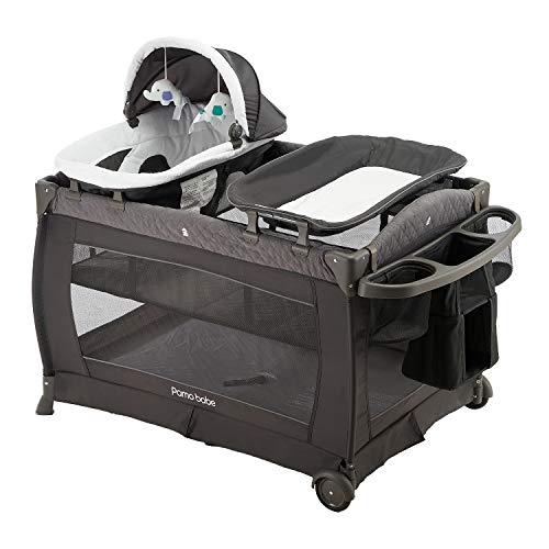 Pamo Babe Deluxe Nursery Center Comfortable Playard for Babies (Grey)